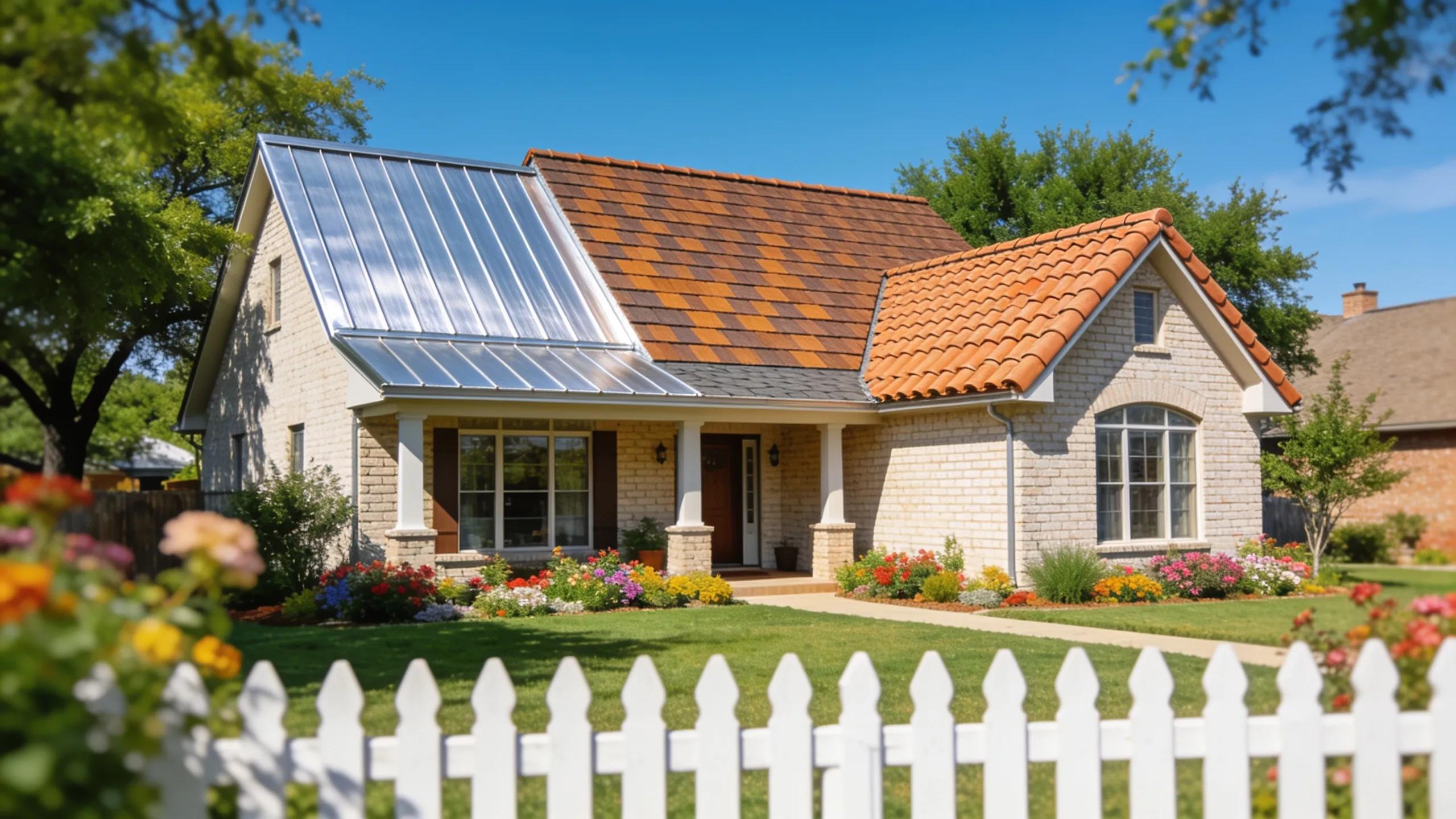 Texas home with diverse roofing materials highlighting styles and aesthetic appeal for Fort Worth