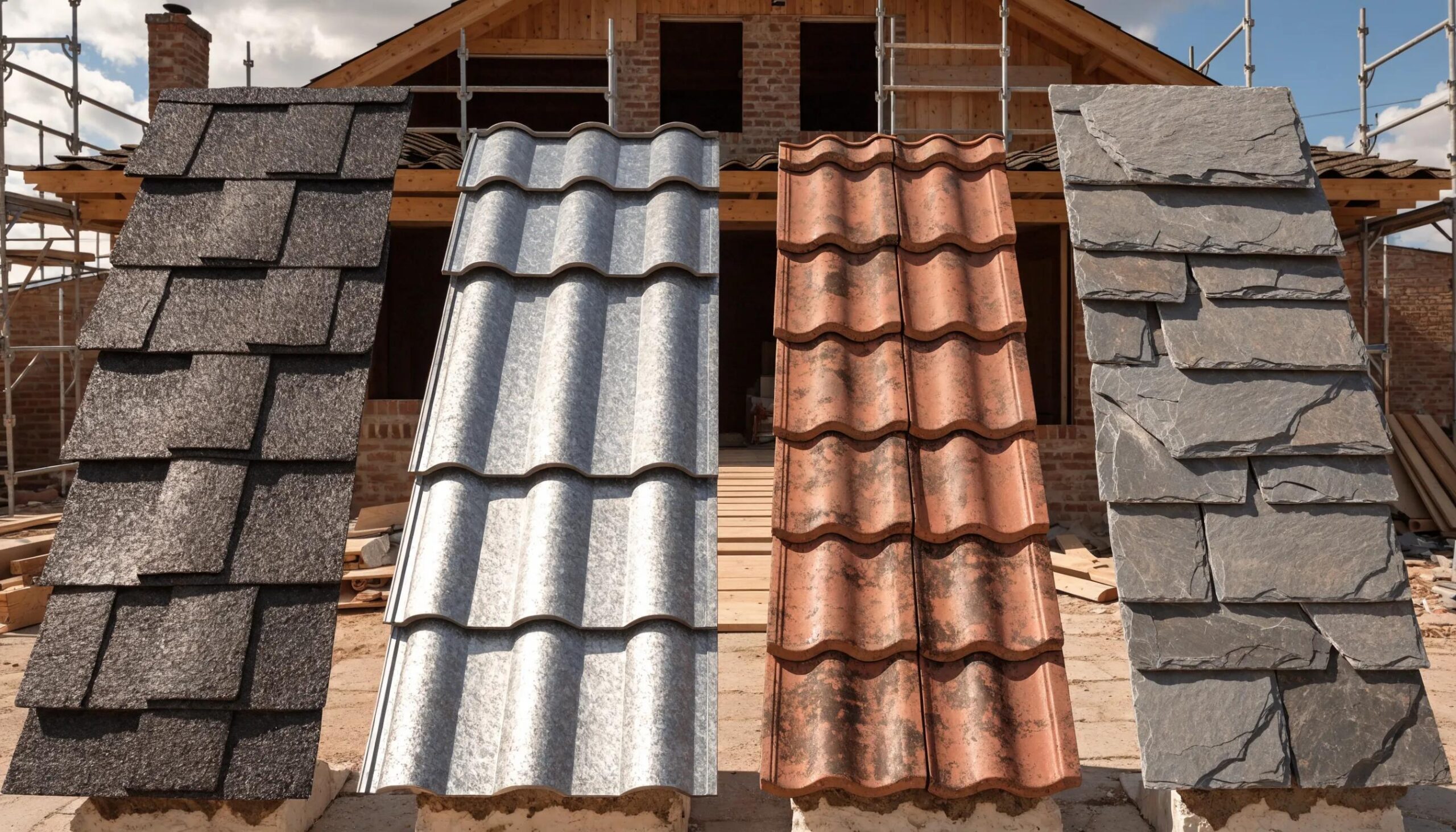 Comparison of roofing materials showcasing styles, costs, and benefits for Fort Worth homeowners